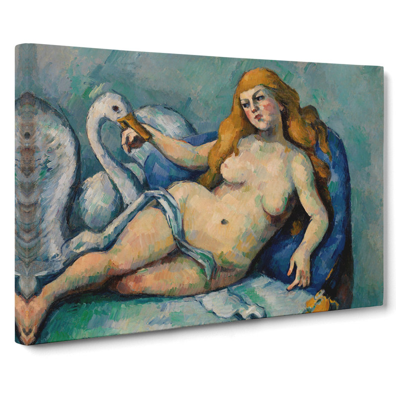 Leda And The Swan by Paul Cezanne - Wrapped Canvas Painting, 35cm H x 50cm W x 3cm D