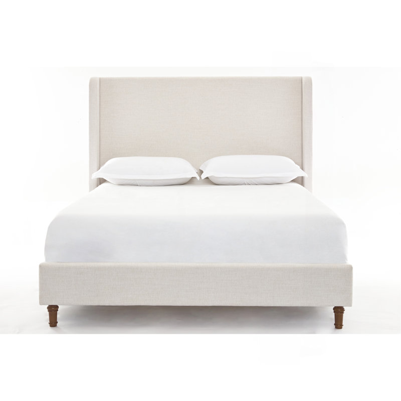 Grand lit tapissier Harper, Ivoire ivoire, Grand lit