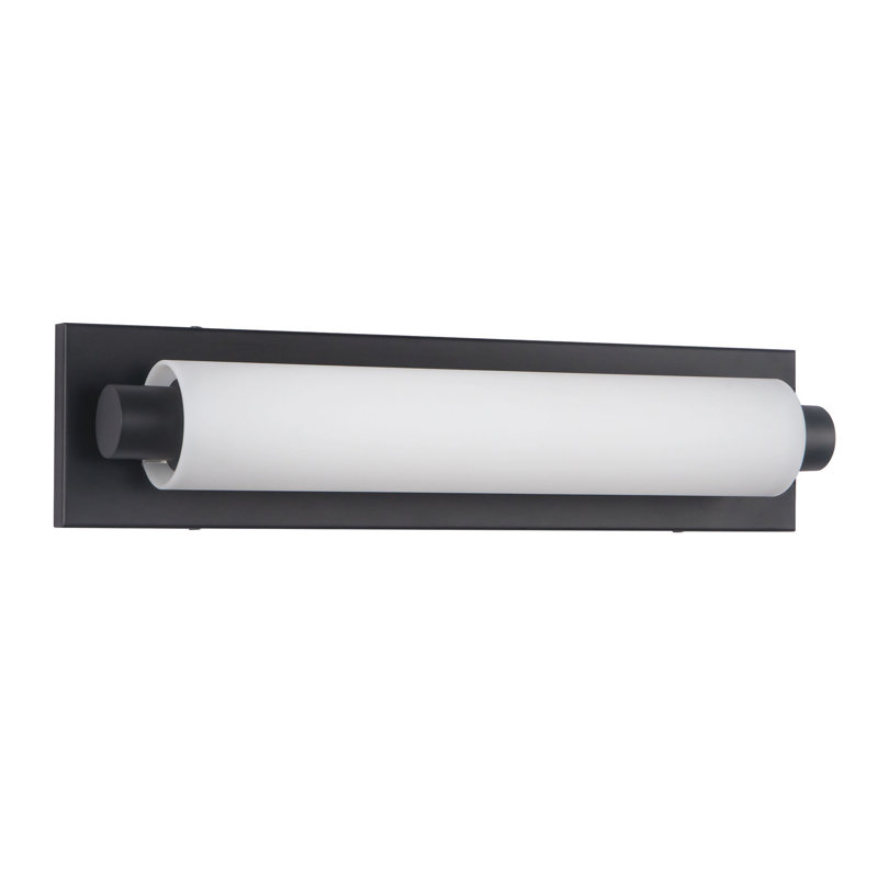 Charleston 19-in Black dimmable LED Bathroom Vanity Light, Matte Black