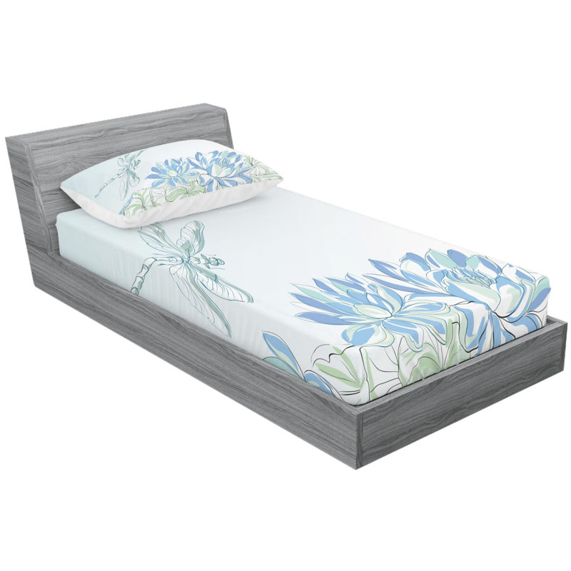 Microfiber Sheet Set, Twin Sheet Set with Fitted Sheet
