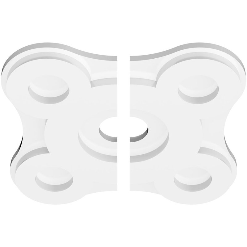 Médaillon de plafond contemporain en PVC 26 po x P 6 po x P 9 po x P 1 po Luna, H 1 po x l 12 po x P 12 po