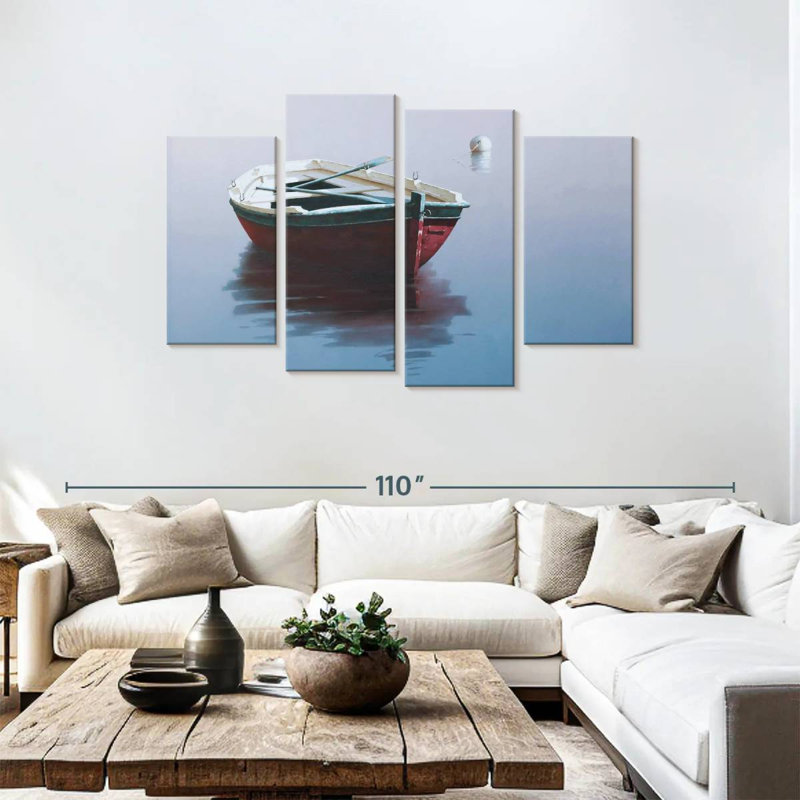 Mehar Lonely Boat III, 48" H x 75" W