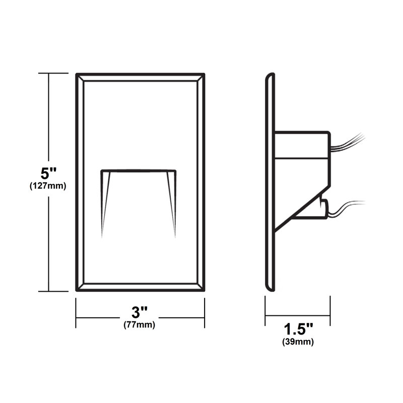 Integrated LED Metal Step Light (Transformer Included), White