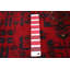 Tapis rouge en laine noué à la main de conception unique 6 pi 10 po x 9 pi 9 po Gwena