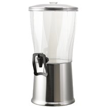 Clear Tea Urn Commercial Tea Dispenser, with Infuser Tube, 3.5 Gallon, Black