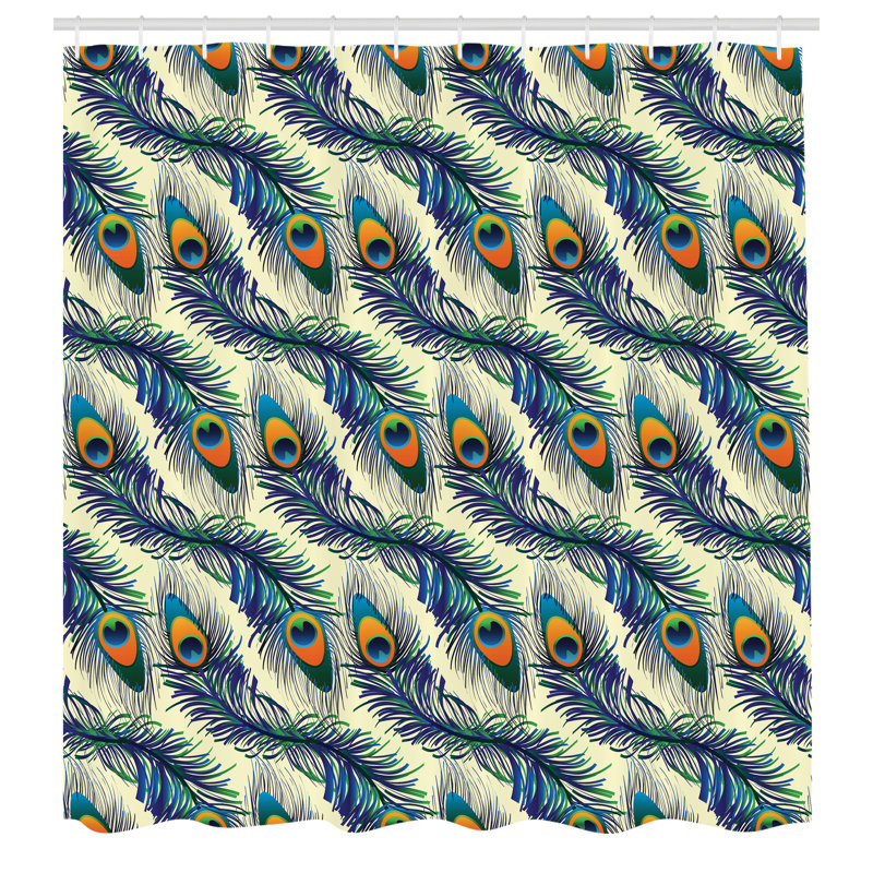 Shower Curtain with Hooks Included, 75"H x 69"W