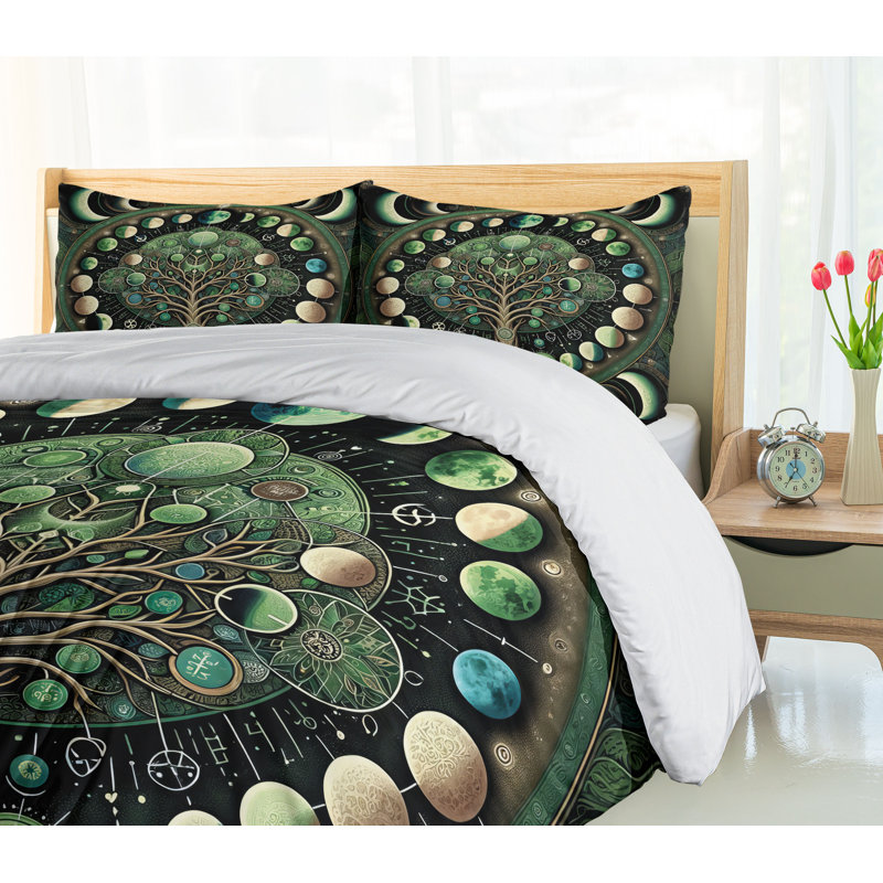 Green Duvet Cover, King Duvet Cover + 2 Standard Shams