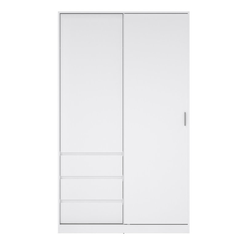 Parley Manufactured Wood Wardrobe, White High Gloss