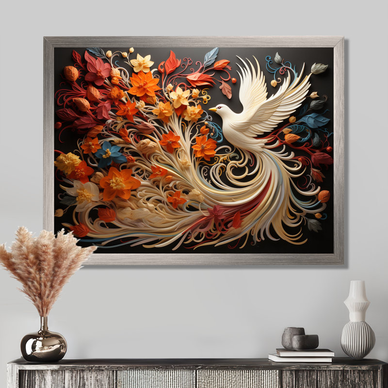 Ivelisse Christianity Pentecost Fire - Christianity, art mural sur toile, H 24 po x l 32 po x P 1 po, Cadre simple argenté