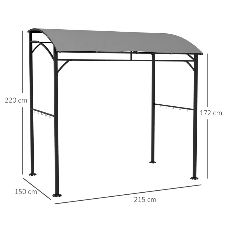 2m x 1.5m Metal Grill Gazebo