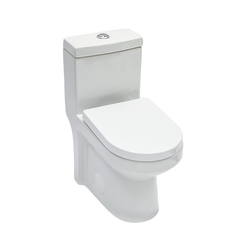 Toilette en céramique une pièce, 12 po, double chasse, 1,1 / 1,6 GPF, siège à fermeture douce