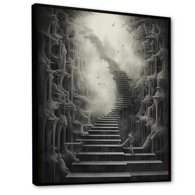 " Grey Surreal Ascending Shadows III "