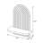 Arched Backplate Grooved Wall Mounted Floating Accent Shelf-921266454