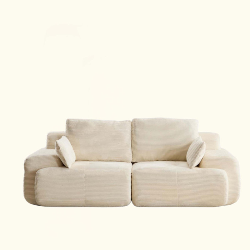 Canapé moderne en mousse à mémoire de forme compressée, grands canapés modulaires à 2 places pour le salon, canapé modulaire Cloud pour animaux de compagnie, tissu en velours côtelé, causeuse très profonde, aucun assemblage requis