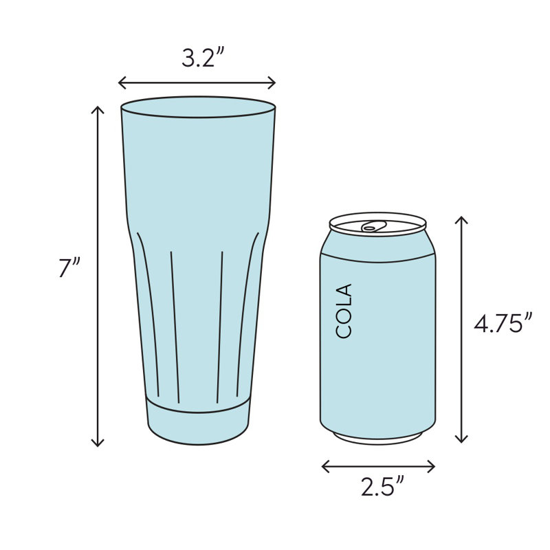 Michelangelo Masterpiece 20 oz. Cooler Drinking Glasses
