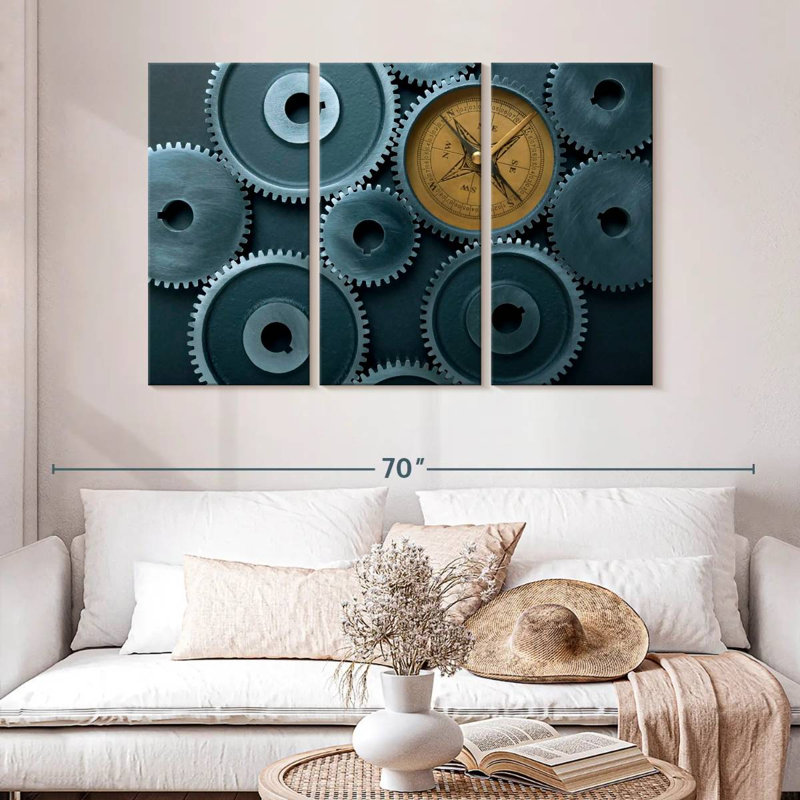 Cogs And Compass, 32" H x 50" W