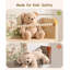 Ensemble de 3 étagères murales flottantes pour chambre d'enfant, 40,6 cm de large, avec traverses avant en perles de bois.-296096095-524540986