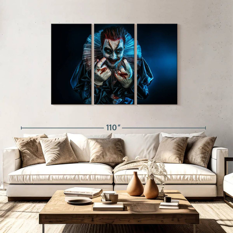 Devil Clown, 48" H x 74" W