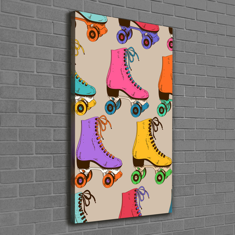 Colourful Roller Skates - Wrapped Canvas Print