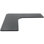 VIVO Black 83 x 83 inch Curved Corner Table Top (DESK-TOP83CB)