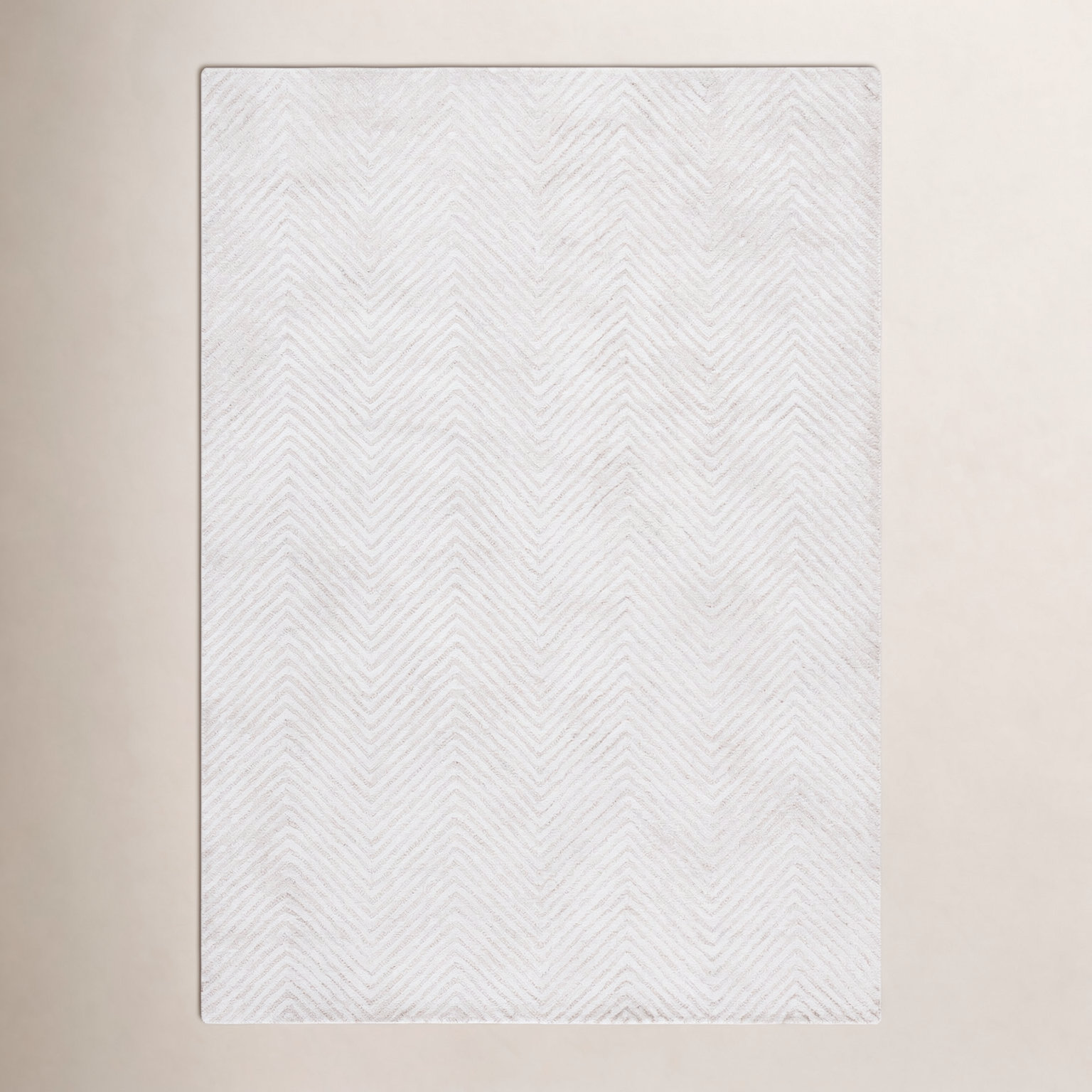 Hand-Tufted Wool Chevron Rug, Rectangle 9' x 12'