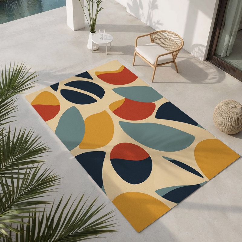 Cheeky Spin Indoor And Outdoor Area Rug, Rectangle 5' x 7'