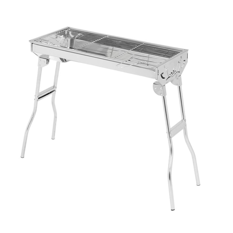 Portable Charcoal BBQ Grill Folding Stainless Steel Barbecue Camping Festival