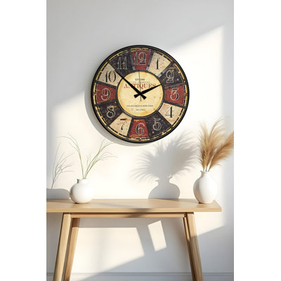 Elegant Decorative MDF Clock, 19.7 x 19.7 inches | 100% MDF, Thickness: 0.2 inches | Perfect for Home or Office Decor, Stylish Design, Adds a Modern Touch to Any Room