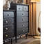 Commode d'appoint multifonctionnelle en bois de hêtre de style français
