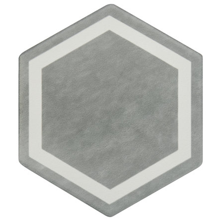 Geometric 6" x 7" Porcelain Patterned Floor Use Tile