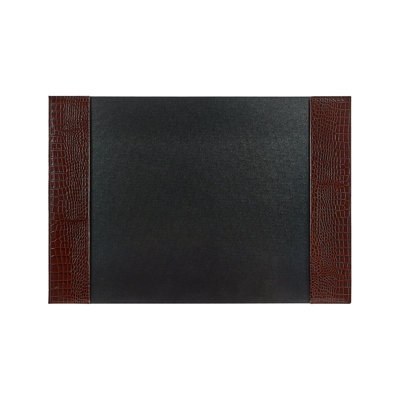 Graphic Image Small Blotter, Embossed Croc Leather