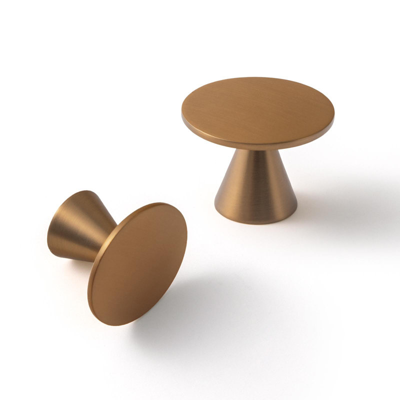 Poignée ronde, Bronze champagne foncé, 1.5