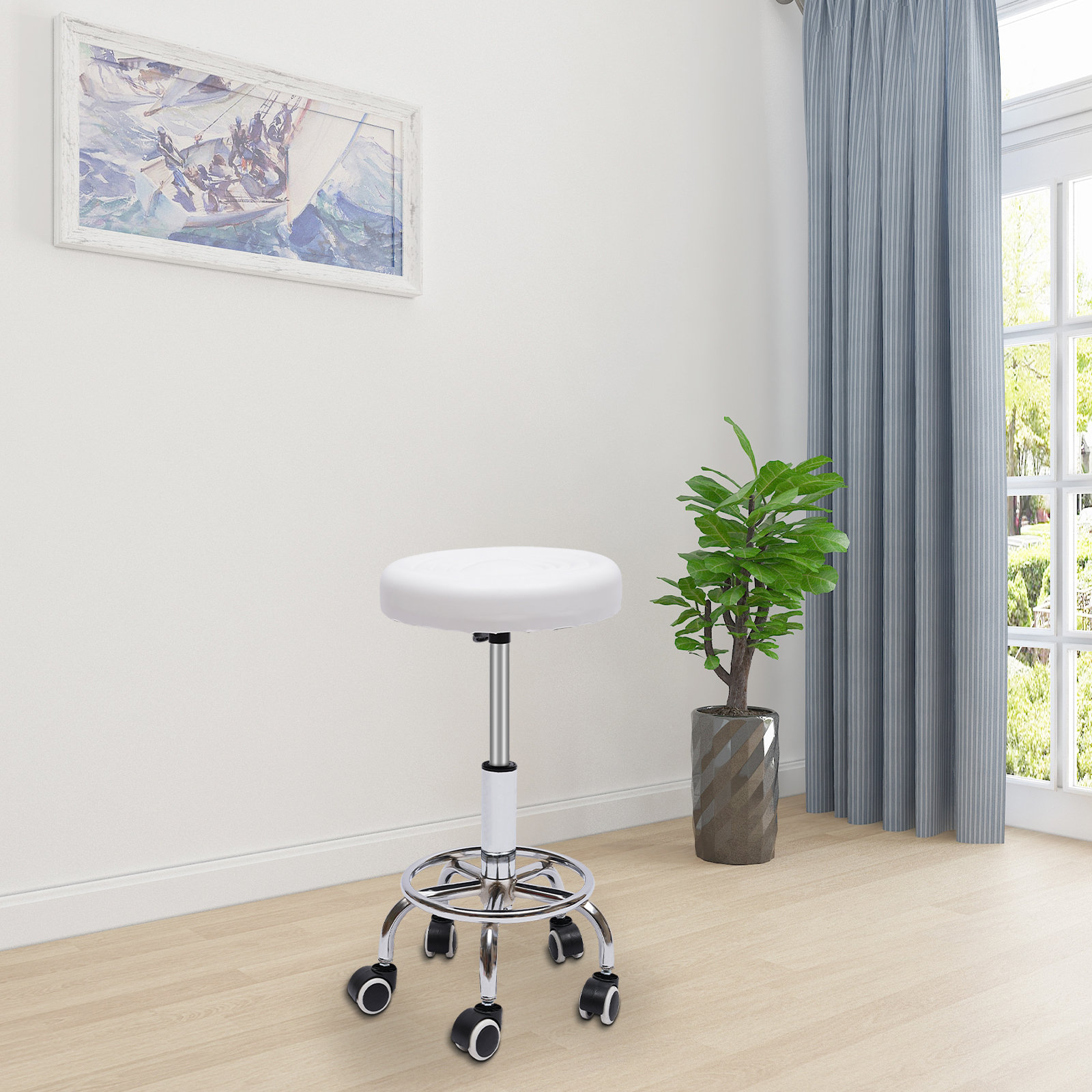 Adjustable Height Bar Stool With Wheels - Snapklik AWQM Velvet Bar ...