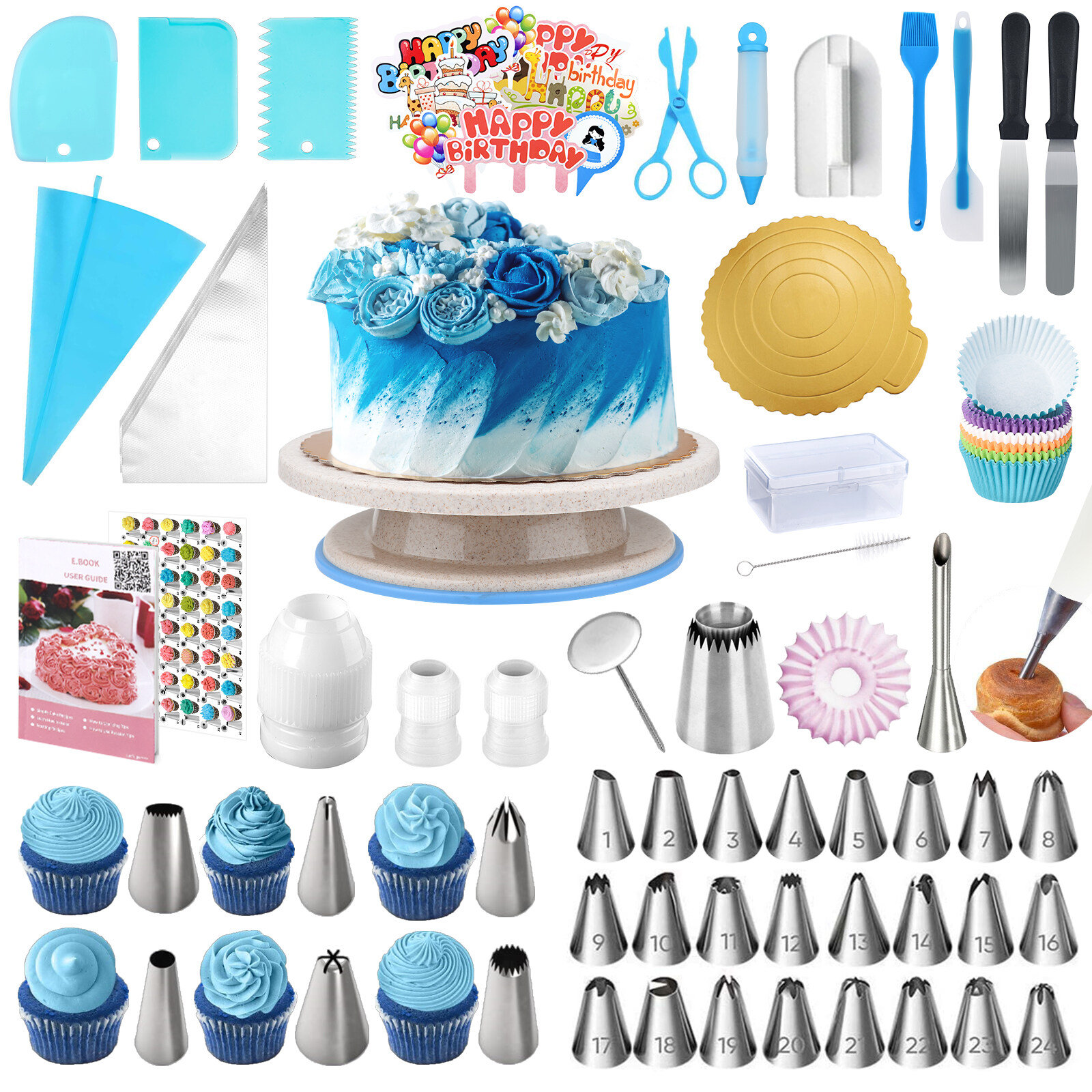 RAFOW 254 Piece Cake Baking Set Cake Decorating Supplies Cake