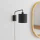 Overton Single Light Steel Dimmable Armed Sconce