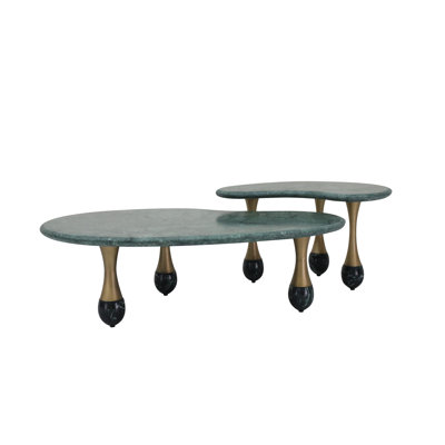 Serra Green Marble End Table