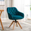 Chaise longue en velours capitonné 22,44 po Caralyn-1106530761