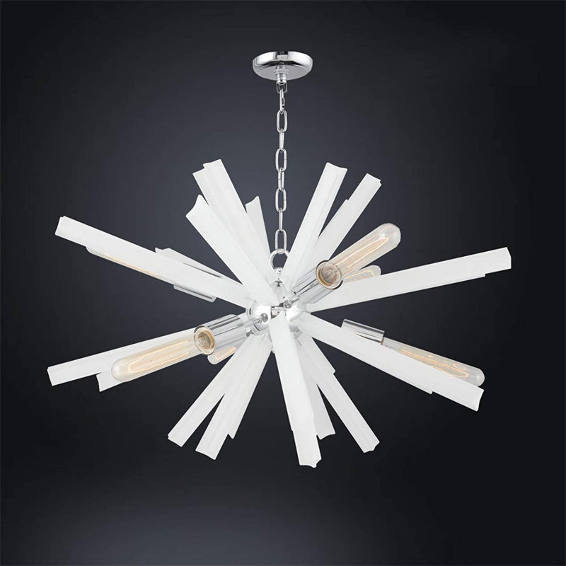 Luminaire suspendu unique à 6 lumières Statler
