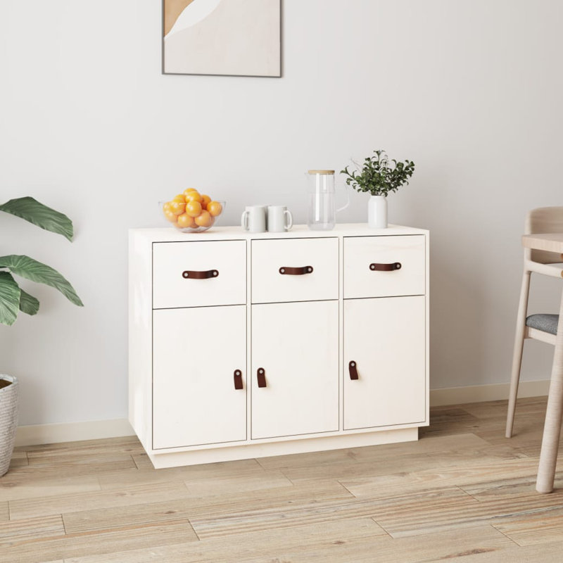 Torrez 100cm Solid Wood Sideboard, White