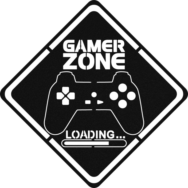Gamer Zone Wall Décor, 15" H x 15" W x 0.06" D