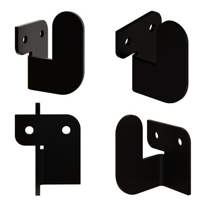 Cintre mural robuste Kishma, 100% métal, noir | Dimensions: 1,3 x 1,7 x 1,3 pouces | Supporte jusqu'à 6,6 lb | Fer teinté statique | Fixation murale facile avec vis | Idéal pour ranger des outils, des manteaux et plus encore