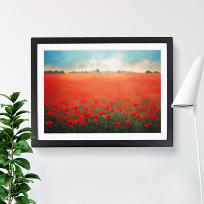 Vibrant Poppies Flowers - Framed Print