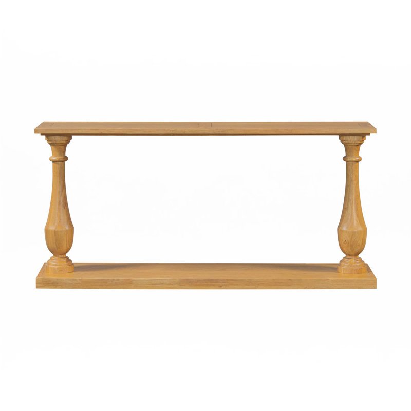 Vintage Sofa Table - Space-Saving Design With Luxurious Pine Veneer