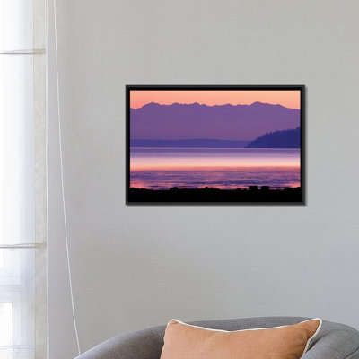 « pastel coucher over puget sound », reproduction de photo sur toile