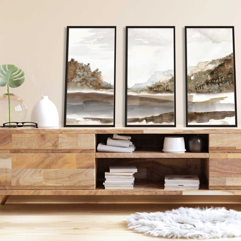 «Mountain Time» par Carol Robinson, reproduction sur toile flottante 3 pièces, H 33,5 po x l 52,5 po x P 2 po