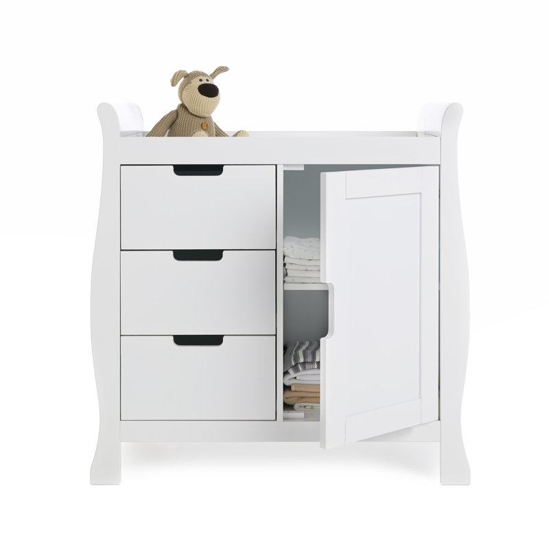 Stamford Luxe Cot Bed 2-Piece Nursery Furniture Set, White