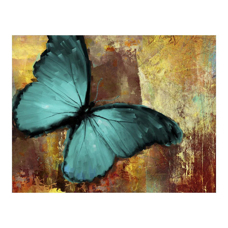 Murale papillon peint Antron, L 10,08 pi x l 13,08 pi