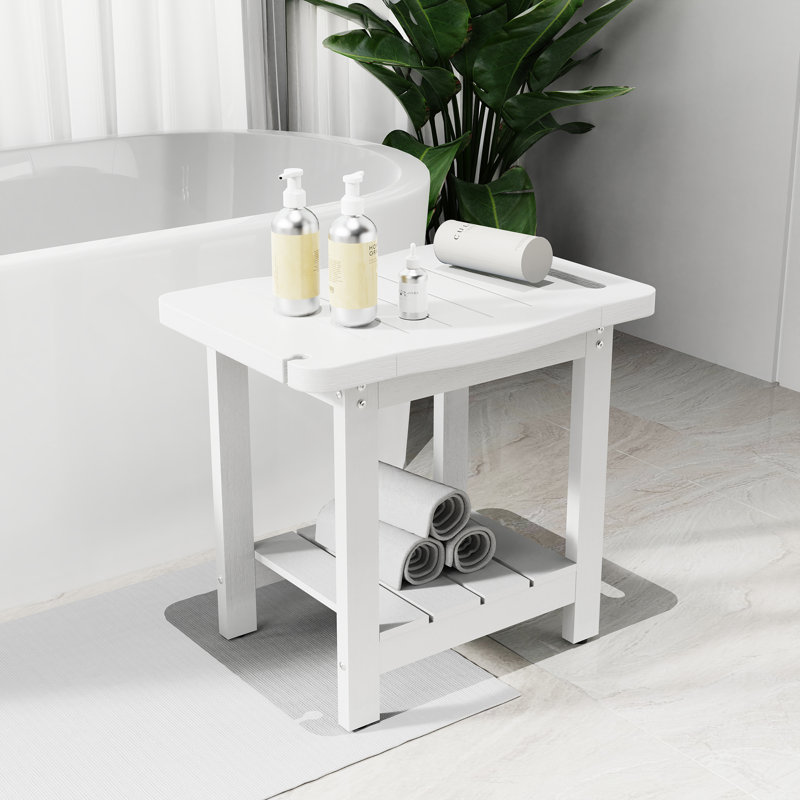 Bancs de douche résistants aux intempéries pour patio, Blanc