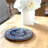 Camargue Ceramic / Porcelain and Stoneware Agate Ceramic Jute Leather Crystal Circle Round 1 Piece Trivet Set