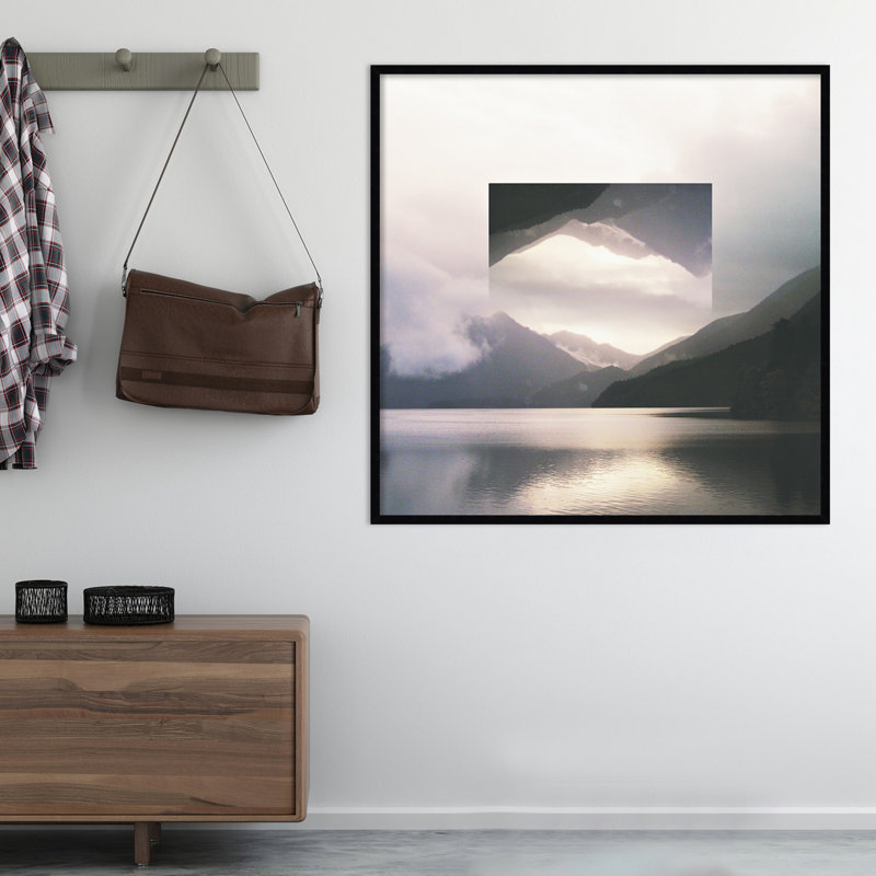 Reflected Landscape by Laura Marshall, Black, 41" H x 41" W x 1" D